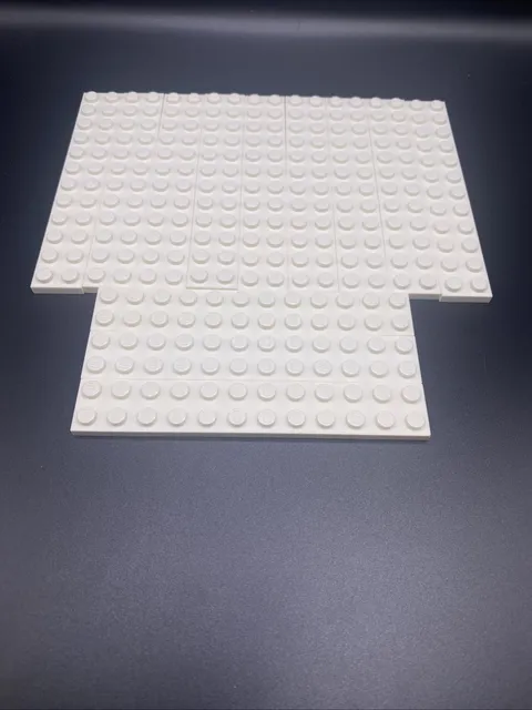 LEGO BRICK PLATE 2 X 12 PART 2445 WHITE LOT OF 12