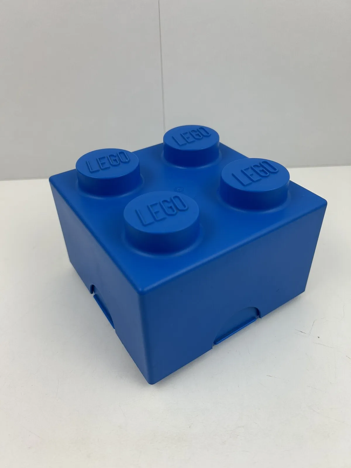 RARE LEGO 2 x 2 Square Storage Box Brick 5” Vintage 1985 BLUE GREAT CONDITION