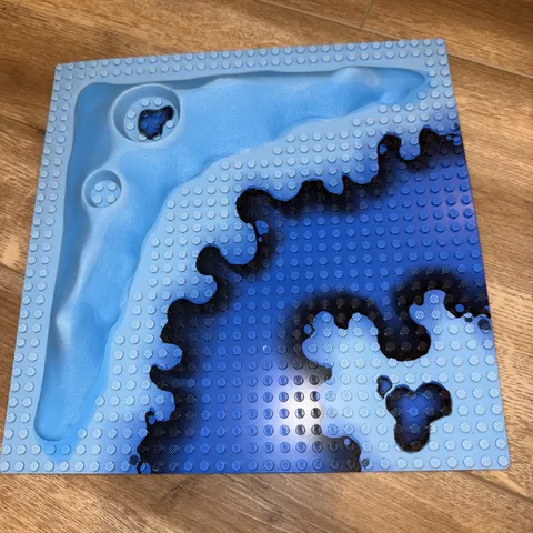 Lego Raised Baseplate 32x32 Aquazone Ocean Floor Crater set 6190
