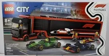 LEGO CITY F1 Truck with RB20 & AMR24 F1 Cars 60445 Complete Set 1086 Pieces New