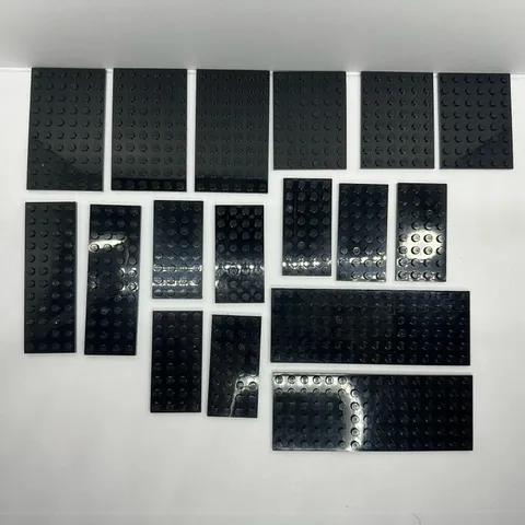 LEGO® Black Base Plate Lot Of 17 Various Sizes 4x8 4x12 6x8 6x10 6x16
