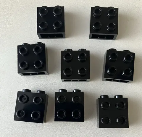 Lego 8x NEW Pieces Brick 1x2x1 2/3 with Studs on Side BLACK #22885
