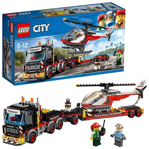 Lego City Giant Cargo Transportation Car and Helicopter 60183 Block Toy Boy