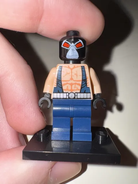 *READ*LEGO Bane Minifigure 2006 Authentic Head and Custom LEGO Pad Printed Torso