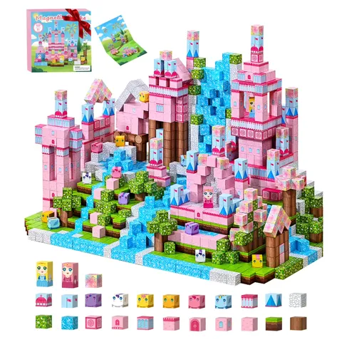 RaceGT 200PCS Magnetic Blocks, STEM Magnetic Building Cubes Toys