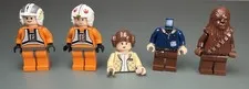 LEGO Star Wars Minifigure Lot Han Solo, Princess Leia, Luke Skywalker Wedge 6212