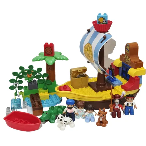 LEGO DUPLO Jake's Pirate Ship Bucky Near Complete w/ BONUS Figures & Accessories