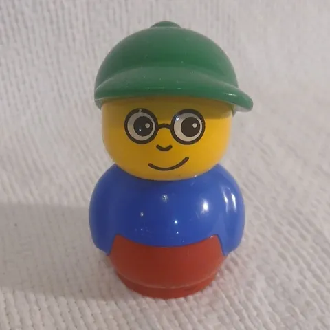 LEGO Duplo Primo  Boy Figure Cap Glasses Chunky Vintage 3" Chubby  HTF
