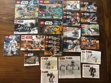 LEGO Star Wars Instruction Manuals Lot of 25 Booklets Mixed Sets No Bricks
