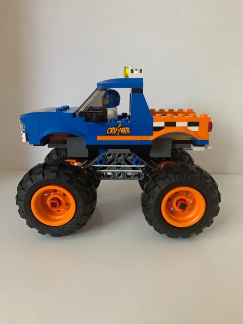 Lego monster truck with Lego man