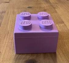 Purple Storage Brick 2x2 Storage Cube 4 Stud Case Container Easter Gift Box Rare