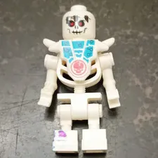 LEGO White Skeleton Plastic Minifigure w/ Printed Torso & Legs
