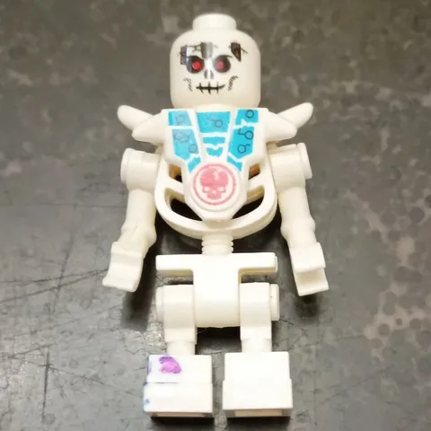 LEGO White Skeleton Plastic Minifigure w/ Printed Torso & Legs