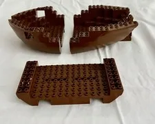 VTG Lego 2560 2559 2557 Lot Brown BOAT SHIP HULL Pirates