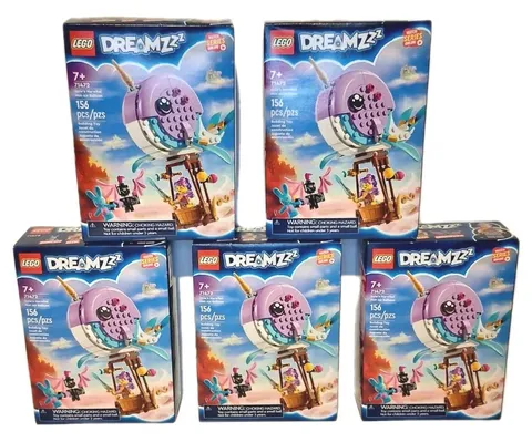 Lot (5) Lego DREAMZzz Building Set  Izzie's Narwhal Hot Air Balloon 71472