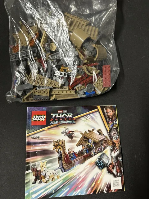 LEGO Marvel Thor Love and Thunder The Goat Boat 76208 complete w/ Manual