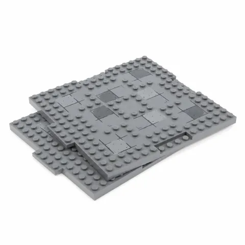 LEGO Baseplate 16x16 8 x 16 Gray 2 Pc 2x 15623pb001