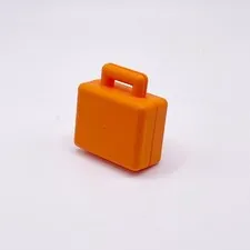 Lego Duplo ORANGE SUITCASE CASE BRIEFCASE Home Office Luggage Airport #2
