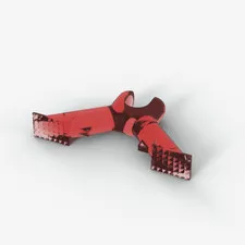 LEGO® Electric, Train: 2919 - Transparent Red - Used