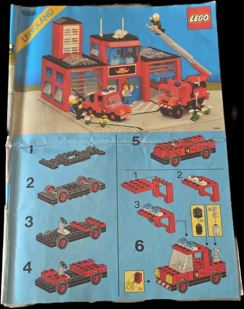 Lego * Classic Town Fire * #6385 * Fire House & Instruction Manual * ONLY! *