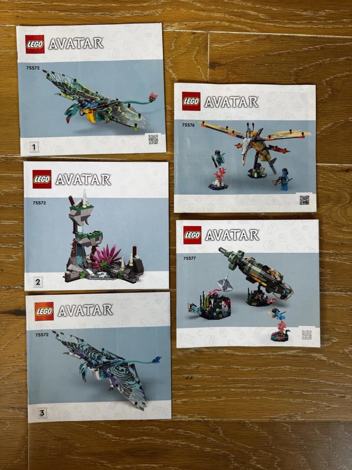 LEGO Disney Avatar Instruction Manuals. Lot Of Five Books: 75572, 75576, 75577