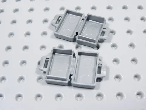 LEGO Lot of 2 Flat Silver Briefcase Suitcase Accessory Minifig BT