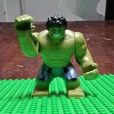 LEGO Hulk Bigfig Minifigure Figure Green w/ Black Hair & Purple/Blue Shorts