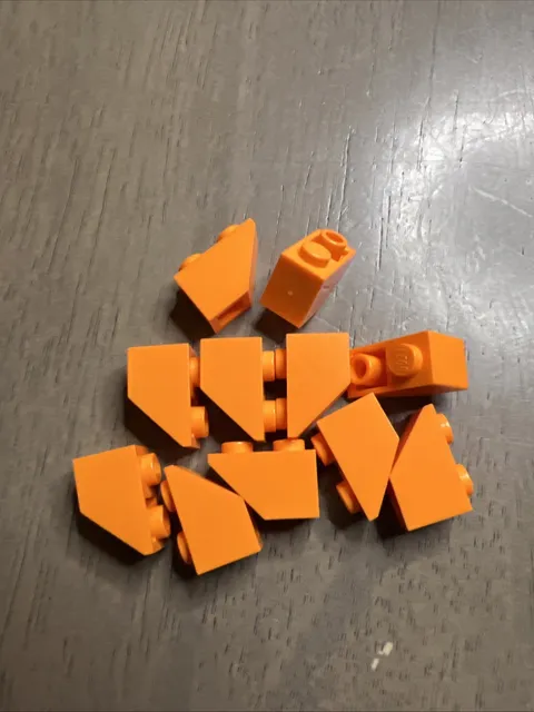 LEGO 3665 Orange Slope, Inverted 45 2 x 1 - 11 Pieces