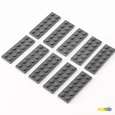 Lot of 10 LEGO Dark Bluish Gray 2x6 3795 Plate Building Bricks Flat Base Parts
