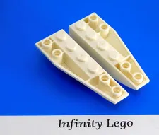 2 Pair LEGO White Wedge 2 x 6 Double Inverted Right & Left 41764 41765 41317