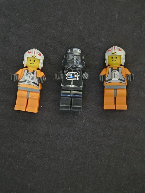 Lego Star Wars Imperial Fighter And X Wing Pilot 3 Figure Lot