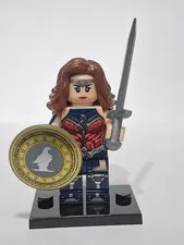 Wonder Woman Custom Lego Minifig Dc Super Hero Dawn Of Justice Silver Head Band