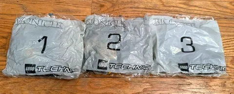 Lot of 3 Lego Bioncile Technic Sealed Bags 1-3 8538 or 8549 Rare Vintage