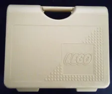 VTG 1997 GOLD LEGO HARD PLASTIC CARRYING CASE STORAGE CONTAINER
