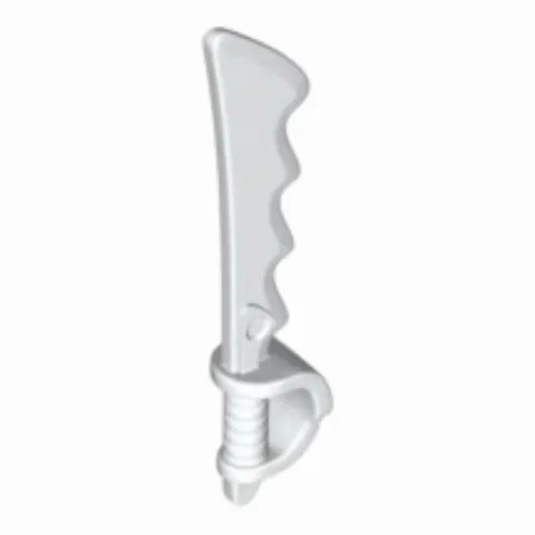 Lego Minifigure, Weapon Sword, Cutlass Serrated with Skull Hand Guard