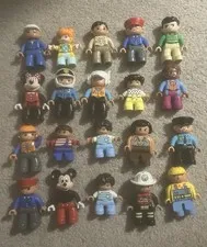 Lego Duplo - Lot Of (20) Figure Pieces People Kids Workers Disney