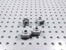LEGO Lot of 4 Light Bluish Gray 1x1 Bricks w/ Headlight Stud BC
