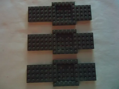 LEGO Part Vehicle Base - Dark Gray - #52037 - Lot of 3