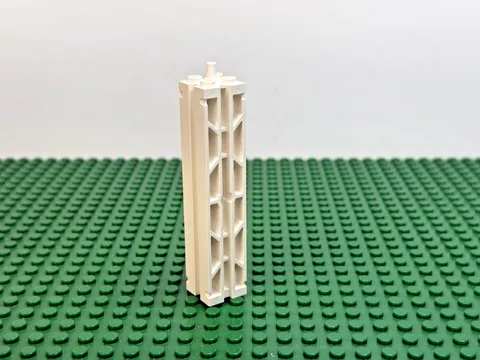 LEGO White Support 2x2x8 w Channels Top Peg Lattice 2 Sides 4620 4611 #30646a