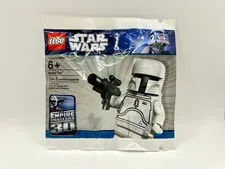 2010 LEGO Star Wars White Prototype Boba Fett 30th Anniversary ESB in Bag