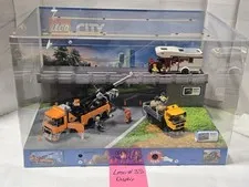 LEGO City 60454 60467 Camper Van Tow Truck Store Display Case Clear Plastic