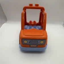 Bluey LEGO DUPLO Family Jeep Vehicle Replacement Toy Orange Blue Lightly Used