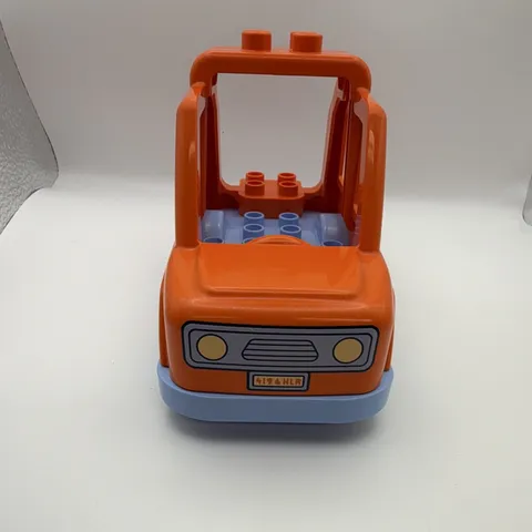 Bluey LEGO DUPLO Family Jeep Vehicle Replacement Toy Orange Blue Lightly Used