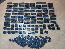 LEGO LOT OF 164 BLACK MODIFIED BRICKS STUDS ON 1 SIDE 1X1 1X2 1X4
