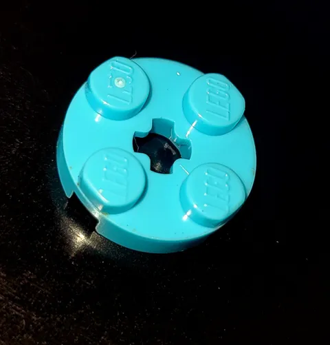 LEGO MEDIUM AZURE 4032 Round plate 2x2 w/ Axle Hole ✳ qty 1