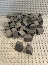 LEGO Dark Bluish Gray 2x2x2 Slope 65 (3678), Lot Of 50