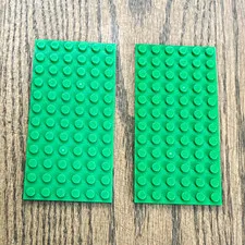 LEGO Lot of 2 green plates 6 by 12