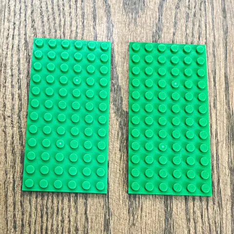 LEGO Lot of 2 green plates 6 by 12