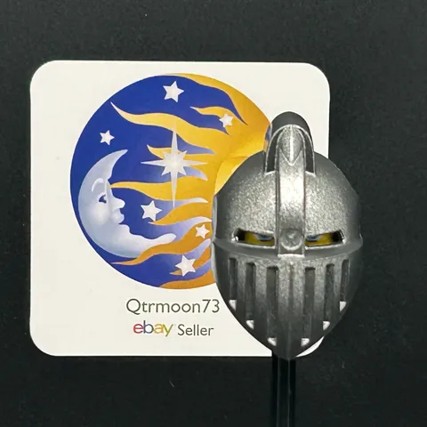 LEGO Brand KNIGHTS KINGDOM Large Figure Visor PART ~54169~ SPECKLE SILVER x1