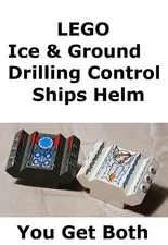 LEGO Spaceship Controls Drilling Digging Ice Ground HELMS Lot of 2 Printed Comp